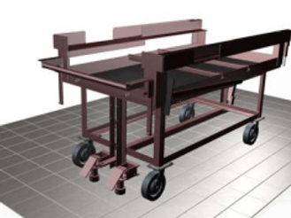 metal fabrication design brown with wheels